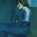 Pablo_Picasso,_1902-03,_Femme_assise_(Melancholy_Woman),_oil_on_canvas,_100_x_69.2_cm,_The_Detroit_Museum_of_Art
