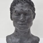 Muski portret, metal, 34 x 29 x 30 cm, 2017 2